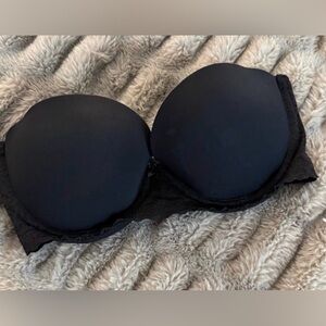 Aerie Black Lace Strapless Bra